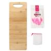 Bamboo Washboard Anti-slip Laundry Cleaning Board Manual Clothes Washing Tool,Washboard for Laundry, 19.7in Length Washboard for women School Home, Washboard for Laundry, Bamboo Washboard Anti-s view 1