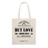 Beach Bags, Love Covers over All Wrongs Reusable Canvas Shopping Bag with Interior Pocket Multi purpose Grocery Bags for Women Men Kids view 1