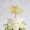 JuneLucky Mr & Mrs Wedding Cake Topper,St. Patrick's Day Wedding Cake Topper,Personalized Cake Topper for Engagement Anniversary Wedding Party Decor,Bridal Shower Rustic Wood Cake Toppers view 2
