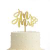 JuneLucky Mr & Mrs Wedding Cake Topper,St. Patrick's Day Wedding Cake Topper,Personalized Cake Topper for Engagement Anniversary Wedding Party Decor,Bridal Shower Rustic Wood Cake Toppers view 3