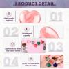 Nuenen 108 Pcs Heart Stones Worry Stones Bulk 0.8 Inch Mothers Day Gift Heart Shaped Rocks Natural Crystal Rocks Carved Pocket Healing Gemstone for Mom Love Wedding Decor Witchcraft(Elegant Style) view 3