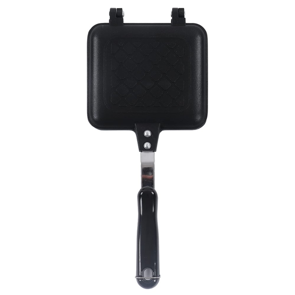 Breakfast Sandwich Maker Grill Press, Double Sided Frying Pan Flat Bottom Nonstick Sandwich Panini Maker Pan Pattern Grid