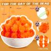 2 Pack 5 ft Day of the Dead Marigold Garland Marigold Flowers for Diwali Indian Dia De Los Muertos Halloween Faux Garlands Wedding Garland for Mantle Decor Day of the Dead Decor(Orange) view 3