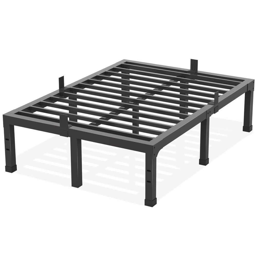 Yitong Angel 14 Inch Full Size Bed Frame, Heavy Duty Support 3500 lbs Metal Platform, No Box Spring Needed/Noise Free/Non-Slip/Steel Slat Support/Easy Assembly