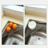 Ahyuan Roll up Dish Drying Rack Over The Sink Kitchen Roll up Sink Drying Rack Portable Dish Drainer Foldable Dish Drying Rack (Warm Gray, Triangle 16.3''X9.4'') view 3