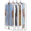 4 Pack - Dress Bags for Gowns Long W/ 4" Gussetes, 60'' Long Garment Bags for Gowns,Clear Garment Bags for Hanging Clothes, Dress Garment Bag for Storage and Travel - 24'' x 60'' view 1