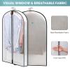 4 Pack - Dress Bags for Gowns Long W/ 4" Gussetes, 60'' Long Garment Bags for Gowns,Clear Garment Bags for Hanging Clothes, Dress Garment Bag for Storage and Travel - 24'' x 60'' view 3