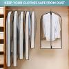 4 Pack - Dress Bags for Gowns Long W/ 4" Gussetes, 60'' Long Garment Bags for Gowns,Clear Garment Bags for Hanging Clothes, Dress Garment Bag for Storage and Travel - 24'' x 60'' view 4