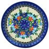 Polmedia Polish Pottery Dessert Plate UNIKAT - Butterfly Flower Bed Pattern Handmade in Boleslawiec Poland by Ceramika Dalia + Certificate of Authenticity view 1