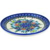 Polmedia Polish Pottery Dessert Plate UNIKAT - Butterfly Flower Bed Pattern Handmade in Boleslawiec Poland by Ceramika Dalia + Certificate of Authenticity view 2
