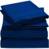 100% Egyptian Cotton, 6 - Piece Sheet Set, Pure Sateen Weave & 400 Thread Count Hotel-Collection Bedding Sheets with Fitted Sheet 15-16 Inches Deep Pocket-Royal Blue Solid,Full-XL Size. view 1