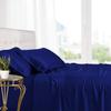 100% Egyptian Cotton, 6 - Piece Sheet Set, Pure Sateen Weave & 400 Thread Count Hotel-Collection Bedding Sheets with Fitted Sheet 15-16 Inches Deep Pocket-Royal Blue Solid,Full-XXL Size. view 2