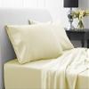100% Egyptian Cotton, 6 - Piece Sheet Set, Pure Sateen Weave & 400 Thread Count Hotel-Collection Bedding Sheets with Fitted Sheet 17-18 Inches Deep Pocket-Ivory Solid,Full-XXL Size. view 2
