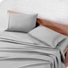 100% Egyptian Cotton, 6 - Piece Sheet Set, Pure Sateen Weave & 400 Thread Count Hotel-Collection Bedding Sheets with Fitted Sheet 15-16 Inches Deep Pocket-Light Grey Solid,Twin-XL Size. view 2
