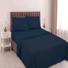100% Egyptian Cotton, 6 - Piece Sheet Set, Pure Sateen Weave & 400 Thread Count Hotel-Collection Bedding Sheets with Fitted Sheet 15-16 Inches Deep Pocket-Navy Blue Stripe,Twin Size. view 2