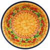 Polmedia Polish Pottery Bowl 6-inch UNIKAT - Magnificent Pheasant Pattern Handmade in Boleslawiec Poland + Certificate of Authenticity view 2