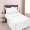 100% Egyptian Cotton, 6 - Piece Sheet Set, Pure Sateen Weave & 400 Thread Count Hotel-Collection Bedding Sheets with Fitted Sheet 15-16 Inches Deep Pocket-White Stripe,Full-XXL Size. view 2