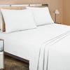 100% Egyptian Cotton, 6 - Piece Sheet Set, Pure Sateen Weave & 400 Thread Count Hotel-Collection Bedding Sheets with Fitted Sheet 15-16 Inches Deep Pocket-White Stripe,Full-XXL Size. view 3