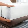 100% Egyptian Cotton, 6 - Piece Sheet Set, Pure Sateen Weave & 400 Thread Count Hotel-Collection Bedding Sheets with Fitted Sheet 15-16 Inches Deep Pocket-White Stripe,Full-XXL Size. view 4