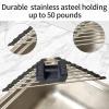 Ahyuan Roll up Dish Drying Rack Over The Sink Kitchen Roll up Sink Drying Rack Portable Dish Drainer Foldable Dish Drying Rack (Black, Triangle 16.3''X9.4'') view 2