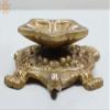 Exotic India 5" Small Brass Diya On Tortoise - Brass view 2
