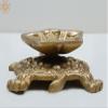 Exotic India 5" Small Brass Diya On Tortoise - Brass view 4