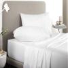100% Egyptian Cotton, 6 - Piece Sheet Set, Pure Sateen Weave & 400 Thread Count Hotel-Collection Bedding Sheets with Fitted Sheet 15-16 Inches Deep Pocket-White Solid,King Size. view 3