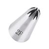 Reland Sun 1pc 304 Stainless Steel Piping Tip Cake Piping Rose Snow Top Cream Cake Topping Cookie Baking Tool (2F) view 3
