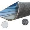 Blue White Brown Kitchen Bath Shower Door Welcome Mat for Bedroom/Living/Laundry Room,Washable Bathroom Bathtub Runner Rug,Abstract Modern Ocean Seawaves Geometric Art Indoor Outdoor Doormat,16"x24" view 4