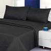 100% Egyptian Cotton, 6 - Piece Sheet Set, Pure Sateen Weave & 400 Thread Count Hotel-Collection Bedding Sheets with Fitted Sheet 15-16 Inches Deep Pocket-Black Stripe,King Size. view 2