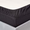 100% Egyptian Cotton, 6 - Piece Sheet Set, Pure Sateen Weave & 400 Thread Count Hotel-Collection Bedding Sheets with Fitted Sheet 15-16 Inches Deep Pocket-Black Stripe,King Size. view 4