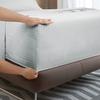 100% Egyptian Cotton Sheet Set (6 Piece) 400 Thread Count, Luxurious, Soft & Breatheable, 22-Inches Deep Pocket of Fitted Sheet, Cooling Bedding Set-Light Grey Stripe,King Size. view 3