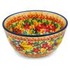 Polmedia Polish Pottery Bowl 5-inch UNIKAT - Magnificent Pheasant Pattern Handmade in Boleslawiec Poland + Certificate of Authenticity view 1