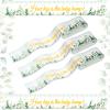 3 Rolls Baby Shower Measure Belly Game Baby Shower Games How Big Is Bump Belly Measuring Tape for Gender Reveal Games Party Supplies, 2 Inch x 115 Ft(Leaves Style) view 1