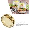 12pcs Mason Jar Lids, Stainless Steel 86mm Canning Lids with Rings Mason Jar Lids Split Type Wide Mouth Canning Lids and Rings Leakproof Sealing Covers(Gold) view 2