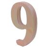 4 Tall Wooden Number 9 1/2 Thick Baltic Birch Paintable DIY Decor, Signs & Crafts - Pack of 1 view 1