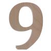 4 Tall Wooden Number 9 1/2 Thick Baltic Birch Paintable DIY Decor, Signs & Crafts - Pack of 1 view 2