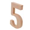4 Tall Wooden Number 5  1/2 Thick Baltic Birch  Paintable DIY Decor, Signs & Crafts - Pack of 1 view 1