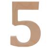 4 Tall Wooden Number 5  1/2 Thick Baltic Birch  Paintable DIY Decor, Signs & Crafts - Pack of 1 view 2
