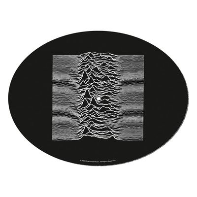 Joy Division Turntable Record Slip Mat for Mixing, DJ Scratching and Home Listening (Unknown Pleasures Design) - Official Merchandise, Black