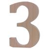 4 Tall Wooden Number 3  1/2 Thick Baltic Birch  Paintable DIY Decor, Signs & Crafts - Pack of 1 view 2