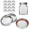 12pcs Regular Mason Jar Lids, 80mm Canning Lids and Rings Regular Mouth Split Type Canning Lids for Jars, Kerr Jars Lids Mason Canning Jar Accessories(Silver) view 1