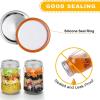 12pcs Regular Mason Jar Lids, 80mm Canning Lids and Rings Regular Mouth Split Type Canning Lids for Jars, Kerr Jars Lids Mason Canning Jar Accessories(Silver) view 3