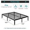 Maenizi 16 Inch King Bed Frame No Box Spring Needed, Heavy Duty King Platform Bed Frame Support Up to 3000 lbs, Easy Assembly, Noise Free, Black view 2