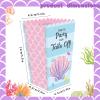 24 PCS Mermaid Popcorn Boxes, Mermaid Treat Boxes Candy Cookie Holder Container for Mermaid Birthday Themed Wedding Party Favors Supplies Dessert Decorations view 2