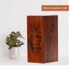 Merit wooden craft Wooden Cremation Urn for Human Ashes, Adult Rosewood Urn for Ashes, Humming Funeral Cremation Urn Hand-Crafted - Burial Urn Box (Rosewood, Large - 11.25Hx6.25W (250 Cu/in) view 3
