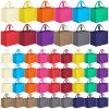 Boao 48 Pack Reusable Grocery Bags 13''L x 9.4''W x 15''H Large Foldable Shopping Tote Bag Non Woven with Handle and Button(Multicolor) view 1
