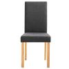 CHARMMA Dining Chairs Set of 6, Upholstered Dining Chairs with Cushioned Backrest & Wood Legs, Modern Fabric Kitchen Chair for Dining Room/Kitchen/Restaurant, Dark Grey, 16.5x20.1x37.4 view 4
