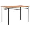 CHARMMA 7 Piece Dining Set MDF and Steel Brown view 2