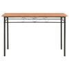 CHARMMA 7 Piece Dining Set MDF and Steel Brown view 3